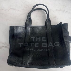 Marc Jacobs Black Leather Tote Bag